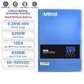 Miniatyrbild 1 av 2: Hybrid sol inverter, Nominell effekt 6200W, Spänningskraft 6500VA,48V, 220-240V, ANJ-6200W-48V