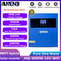 Miniatyrbillede 2 af 2: Hybrid sol inverter, ren sinuskurveudgang, høj effektiv konvertering,ANJ-4000W-24V-WIFI