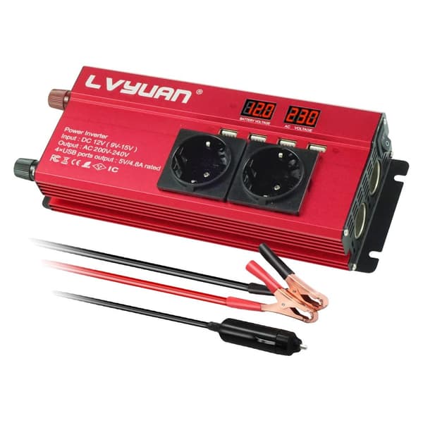 Virta-invertteri, 2600W huipputeho, AC220V lähtö,1500W LED