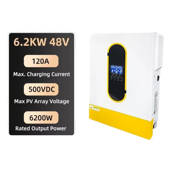 Hybrid Solar Inverter, 6.2 kW Teho, 120 A Latausvirta,ANJ-6200W-TW-48V