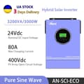 Pikkukuva 2 / 2: Hybrid Solar Inverter, 4200W / 6200W Teho, Puhtaan Sinimuotoisen Aallon Ulostulo,3000W 24V EI WIFI, 220-240V