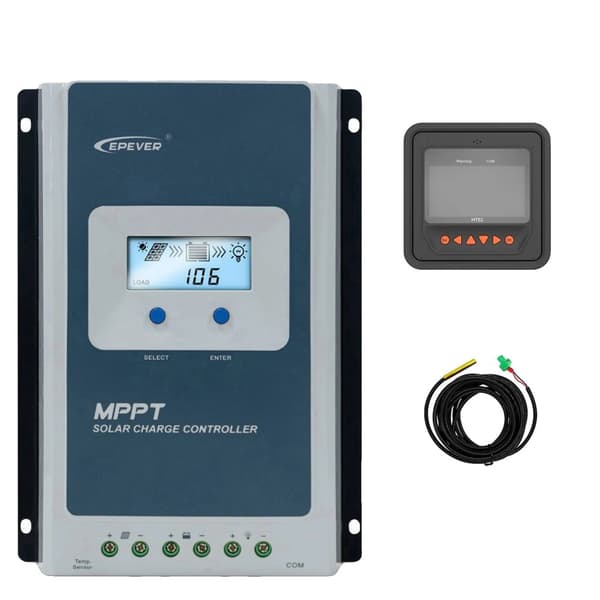 MPPT Aurinkosähkölatausohjain, Akun Yhteensopivuus, 100V Maksimi PV Syöttö,MT52-anturin kanssa, 12V 24V, 10A