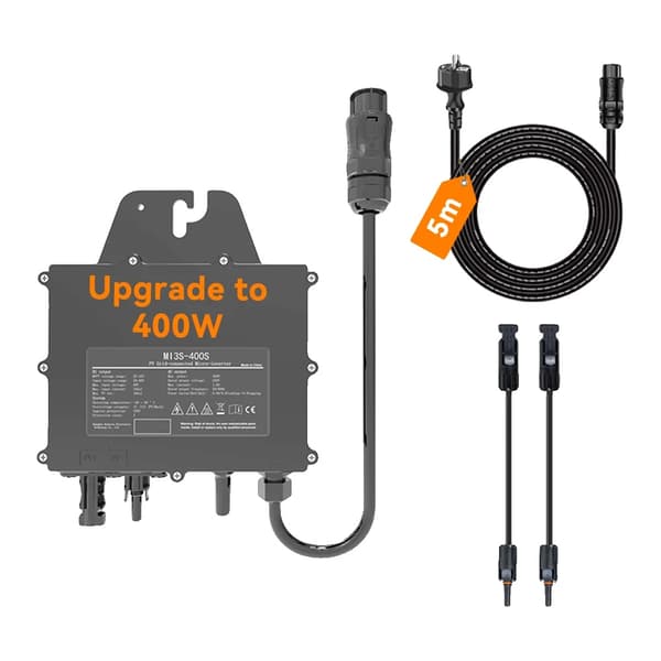 Aurinkomikroinvertteri, IP67-suojaus,400W, 22-50V, 230V