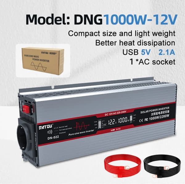 Solladdningsomvandlare, Effektiv energikonvertering, Dubbel utgång,DNG1000W-12V 220V