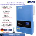 Pikkukuva 2 / 2: Hybrid Solar Inverter, 4000W Nimellisteho, 100A MPPT Aurinkolatausvirta,6200W 48V