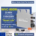 Miniatyrbillede 2 af 2: Mikroinverter, alsidig udgangseffekt, vandtæt konstruktion, mulighed for brug med smarte enheder,WVC800-EU stik, 22-60VDC, 110V230VAC 50HZ60HZ