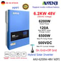 Pikkukuva 2 / 2: Hybrid Solar Inverter, 4.2 kW Nimellisteho, 100 A Aurinkolatausvirta,ANJ-6200W-48V, 220-240V