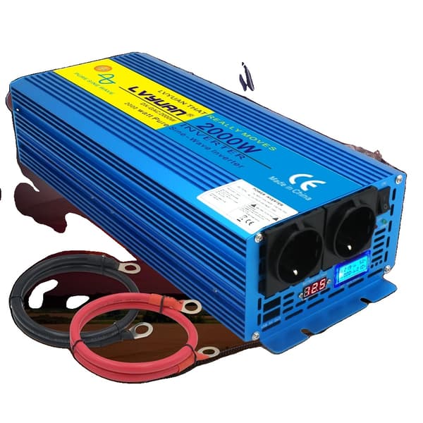 4000W Strømomformer, Ren Sinusbølge Udgivelse, Dobbelt AC Udtag,12V220V 4000W EU