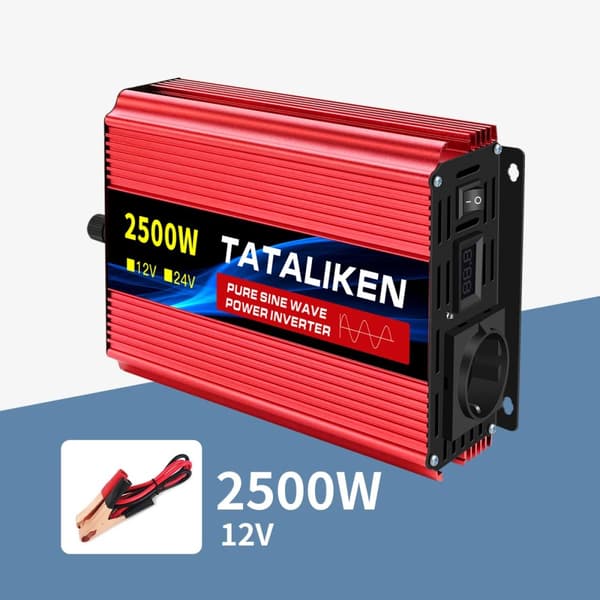 Ren Sinuskurve Inverter, 12V Indgang, 220V Udgange,12V 2500W 50HZ EU