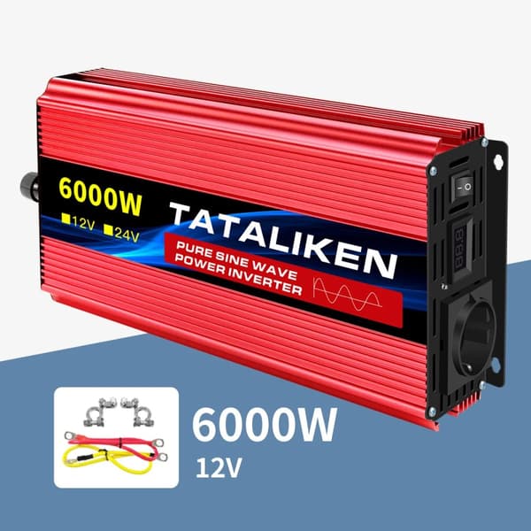 Puhdas sinimuotoinen invertteri, 12V tulo, 220V lähtö,12V 6000W 50HZ EU