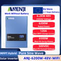 Pikkukuva 2 / 2: Hybrid Solar Inverter, Puhtaan Sinimuotoisen Aallon, WiFi-etävalvonta, Tukee Toimintaa Ilman Akkuja,ANJ-6200W-48V-WIFI