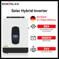 Pikkukuva 2 / 2: Hybrid Solar Inverter, 3000W Nimellisteho, 12V tai 24V Akun Jännite, 80A Aurinkolatausvirta,220V-240V, 3000W 24V