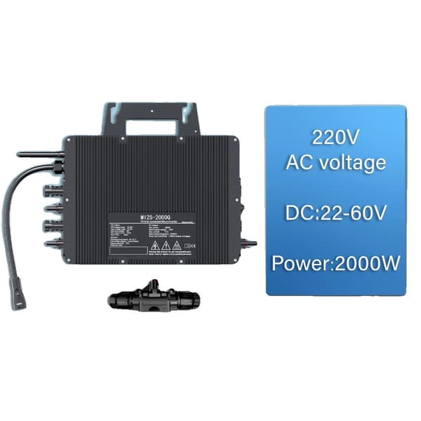 2000W Aurinkomikroinvertteri, 220V AC-jännite, IP67 Suojaluokka, 97,3% Tehokkuus,2000W Muunnin, AC 230V, DC 22-50V