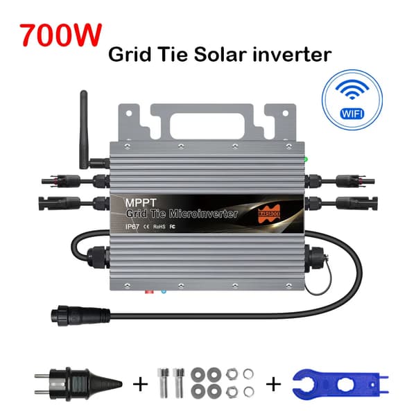 Solcelle Nettilsluttet Mikroinverter, Maksimal Indgangsspænding 60V, Vandtæt Vurdering IP67,20-60V, 700W, 230V