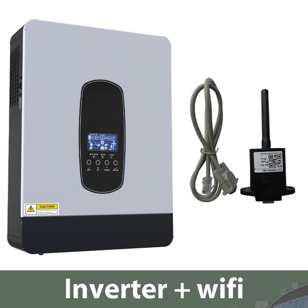 Hybrid Solar Inverter, 6.2 kW Teho, 48 VDC Syöttö, 110 A Latausvirta,Ruskea