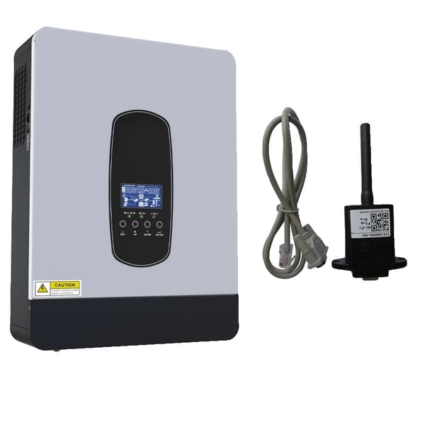Hybrid Solar Inverter, 6.2 kW Teho, 48 VDC Syöttö, 110 A Latausvirta,Ruskea