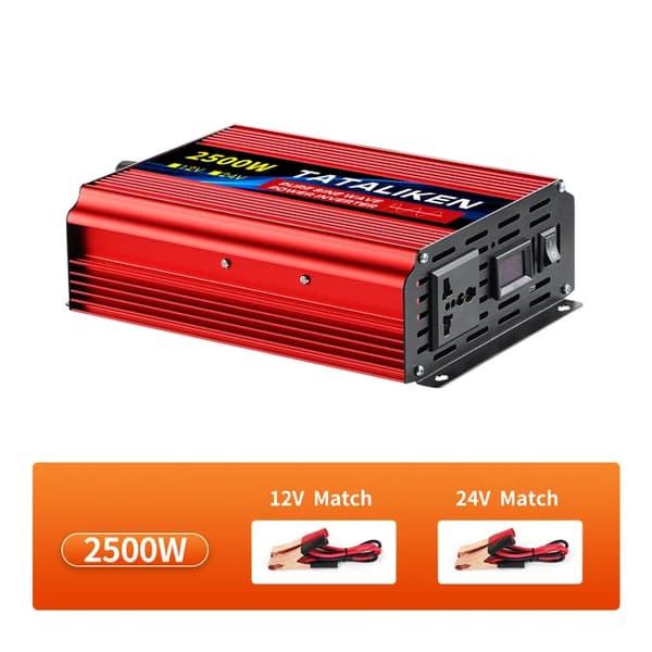 Jännitteenmuunnin, puhdas siniaalto, 12V 220V:ksi, 12V2500W 220V