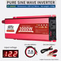 Miniatyrbild 2 av 2: Inverter, ren sinusvågform, LCD-skärm, 3000W DigitalDisplay, 12V, 220V-240V 50HZ