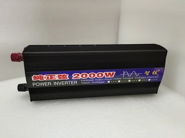 Effektomvandlare, 3000W Ren Sinusvåg, Fjärrkontroll, 2000W, 24V, 220-240V