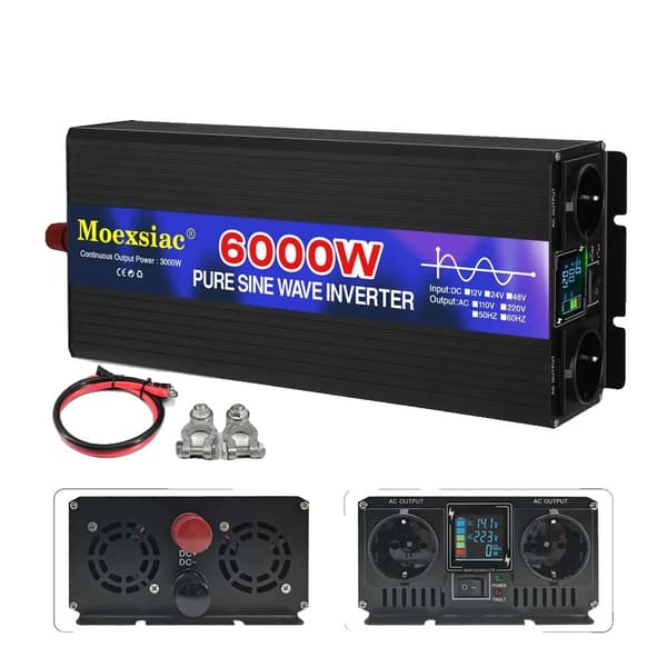 Puhdas sinimuotoinen invertteri, useita syöttöjännitteitä, korkea hyötysuhde,12V 6000W