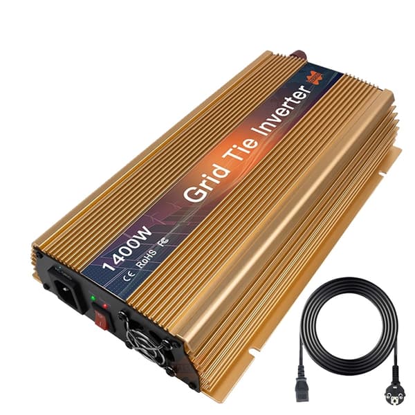 1400W Solär MPPT Mikroinverter, Hög Effektivitet, Hållbar Aluminiumdesign,230-240V, Guld 1400W, 18V(10,5-30V)