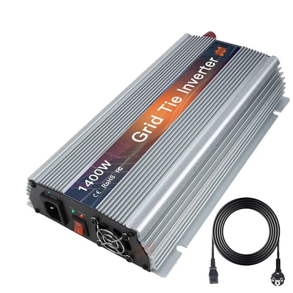 1400W Aurinko MPPT Mikroinvertteri, Korkea Tehokkuus, Kestävä Alumiinirakenne,Hopea 1400W, 230-240V, 18V(10.5-30V)