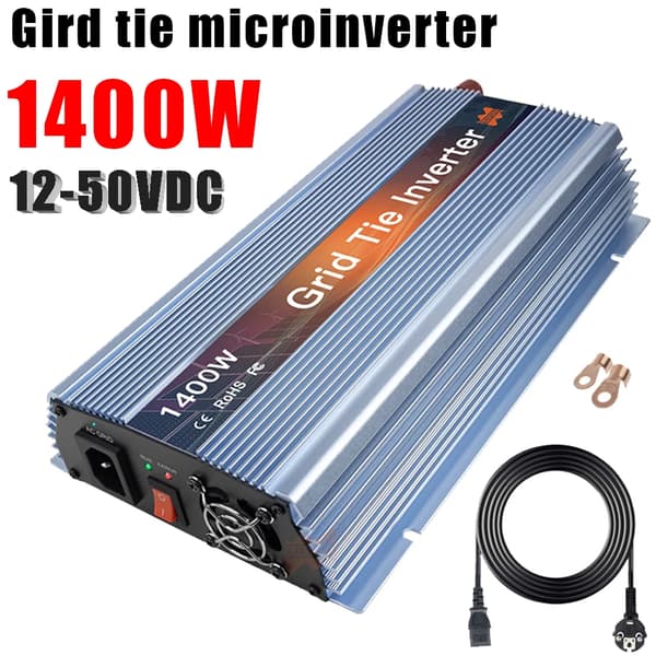 1400W Aurinko MPPT Mikroinvertteri, Korkea Tehokkuus, Kestävä Alumiinirakenne,230-240V, 36V(20-50V), Sininen 1400W