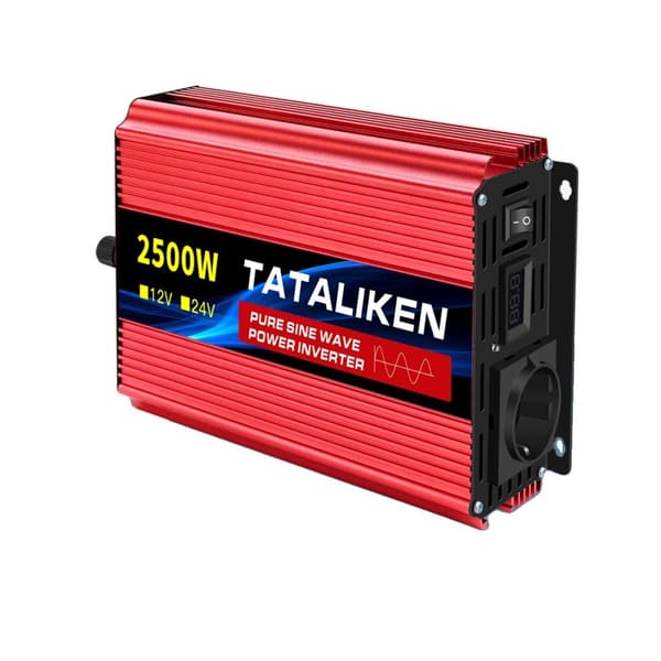 Ren sinusformet strøminverter, 2500W, 12V til 220V, EU-stik,12V2500W 50HZ EU12 Volt 2500 Watt 50 Hertz EU