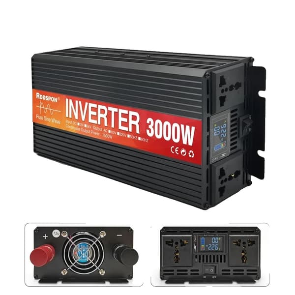 Puhdas sinimuotoinen invertteri, jatkuva teho 2500W, syöttöjännite 12V/24V,24V 220V:ksi, 3000W