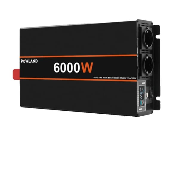 Puhtaan siniaaltoinvertteri, 220V lähtö, useita suojatoimintoja.,6000W, eurooppa, 12V