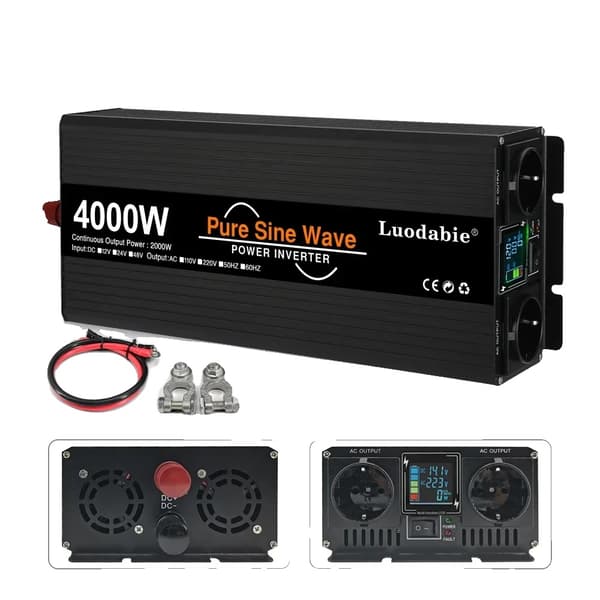 12V Puhtaan Sinimuotoisen Aaltomuuntimen, Nimellisteho 4000W, 5000W, 6000W,12V 4000W