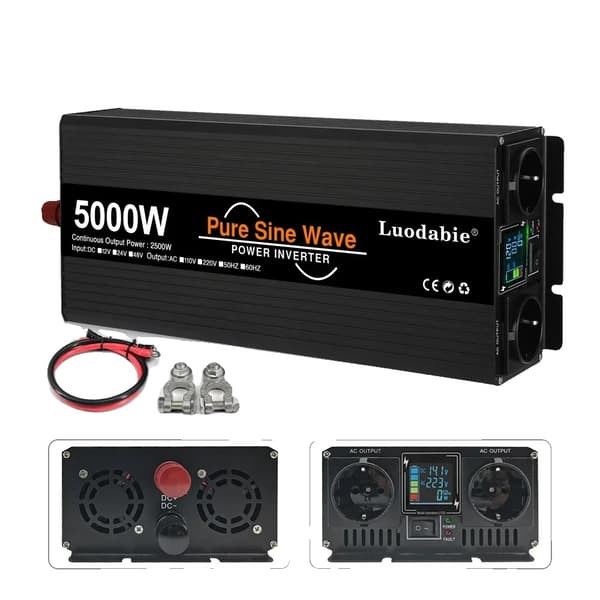 12V Puhtaan Sinimuotoisen Aaltomuuntimen, Nimellisteho 4000W, 5000W, 6000W,12V 5000W