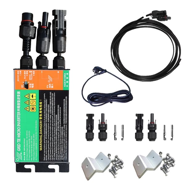 MPPT-inverter, 300W effektutgång, för hushållsbruk, Micro inverter Set