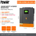 Pikkukuva 2 / 2: Hybridiaurinkoinvertteri 3200W, MPPT 80A, Puhtaan Siniaallon Lähtö, 24V Järjestelmä,220-240V, 3 kilowattia 24 volttia