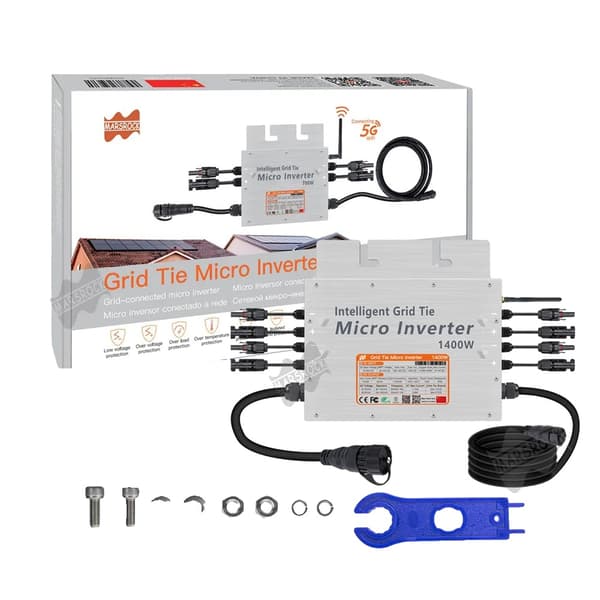 Aurinko On Grid Inverter, 1400W Tehonlähtö, MPPT Teknologia, Kulta, 110-120V, 10-14,8V