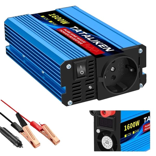 Effektomvandlare, Ren Sinusvåg, Inbyggd Omvandlare, 12V 1600W 220V EU