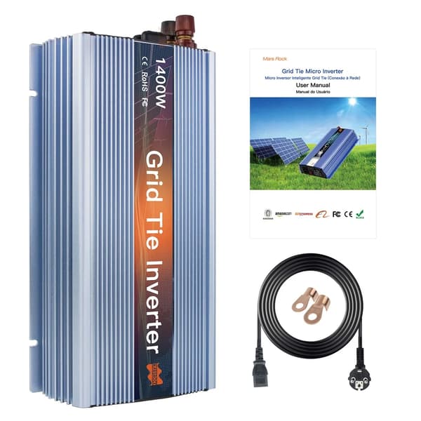 Solceller på nätet Microinverter, MPPT-teknik, Bred spänningsområde, 1400W, 230V (190-260VAC), 18V (10,5-30VDC)