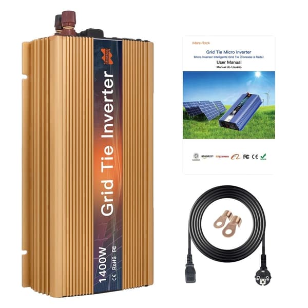 Solceller på nätet Microinverter, MPPT-teknik, Bred spänningsområde, 1400W, 230V (190-260VAC), 18V (10,5-30VDC)