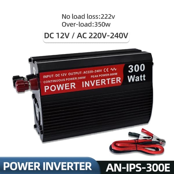 Effektomvandlare, 300W utgång, DC 12V till AC 220V omvandling, IPS-300E 300W, 12V, 220-240V