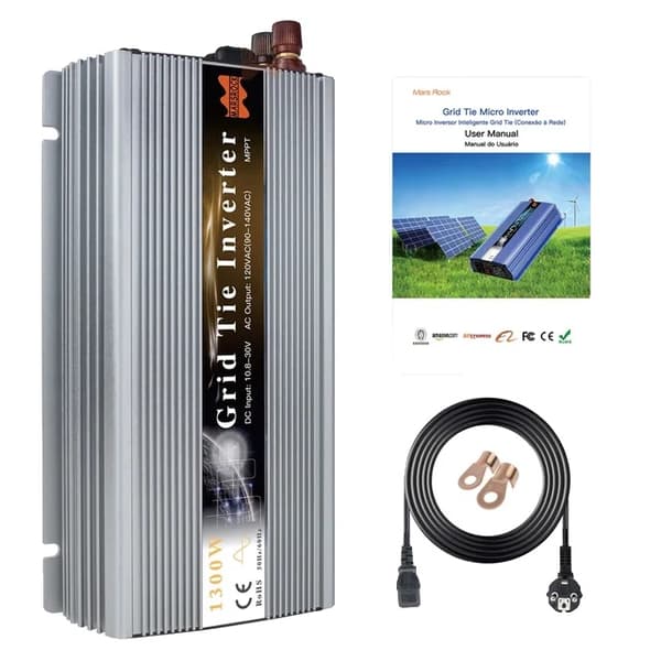 Verkkoon kytketty aurinkoinvertteri, MPPT-toiminto, korkea laatu, Cool Silver, 36V(20-50VDC), 120V(90-140VAC)