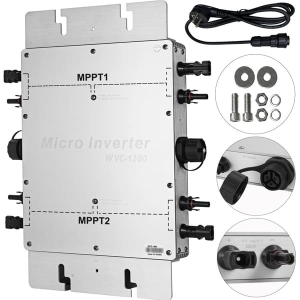 Solar Grid Tie Mikro Inverter, MPPT Teknologi, Nem Installation,1200 watt 220 volt vekselstrøm