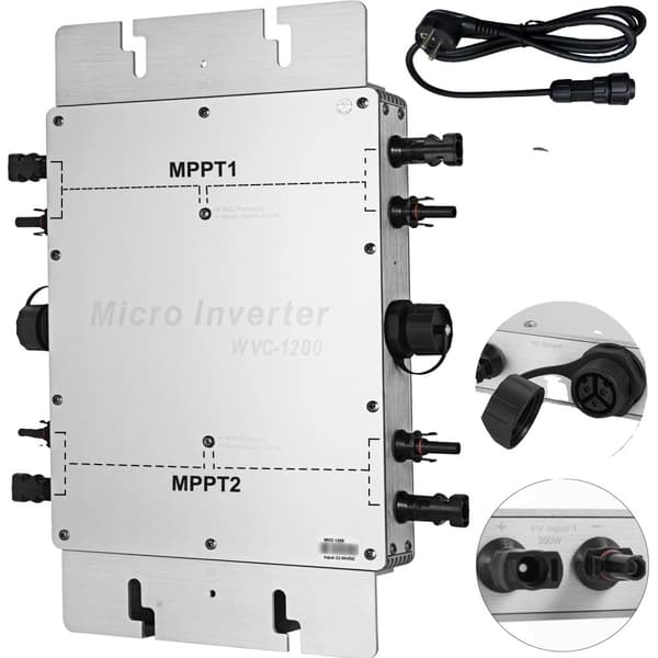 Solar Grid Tie Mikro Inverter, MPPT Teknologi, Nem Installation,1200 watt 220 volt vekselstrøm
