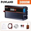 Miniatyrbild 2 av 2: Bilströmsomvandlare, 3000W effektutgång, 12V/24V DC till 220V AC-omvandling, 3000W, 12V, Europa