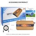 Miniatyrbillede 2 af 2: Solcelle Grid-tilsluttet Inverter, 1400W Effekt, 220V Output,220V(190-260V) = 220V(190-260V), 10,8-30VDC, Guld