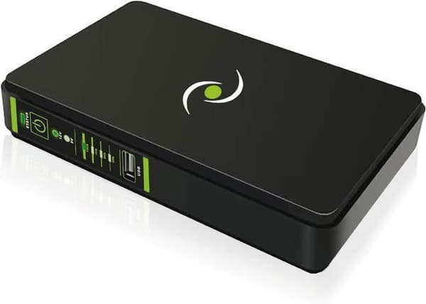 Mini Växelriktare - Tecnoware - ERA PLUS - 8800mAh - Autonomi 240 min - Skydd WIFI/Modem Svart
