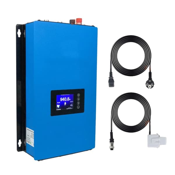 1000W Tuulivoima Verkkosidonnainen Invertteri, 22-65V AC Syöttö, 185-265V AC Lähtö, 99% MPPT Tehokkuus,Rajoittimen kanssa, 185-265