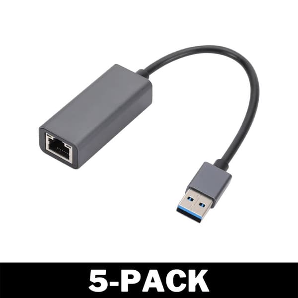100 Mbps USB till Ethernet Adapter Svart - Flerpack