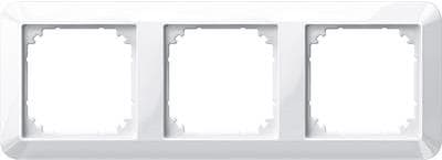 Merten tredobbelt stel 1-M, System M polar hvid blank 389319 (389319)