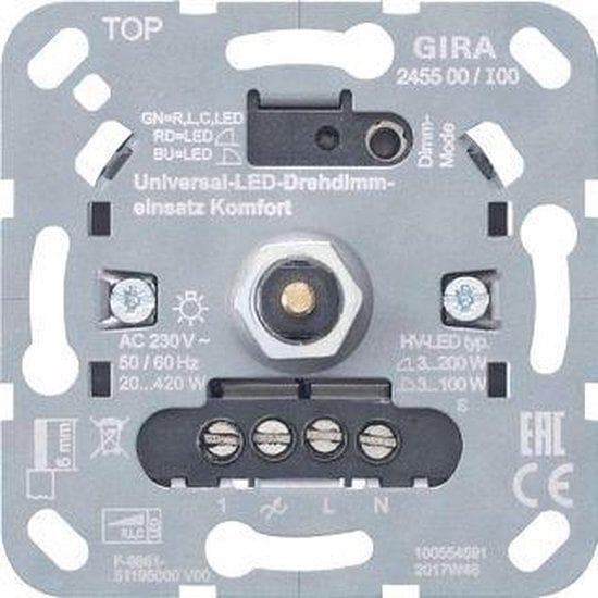 GIRA 245500 245500 S3000 UniLED roterende lysdæmper komfort (245500)