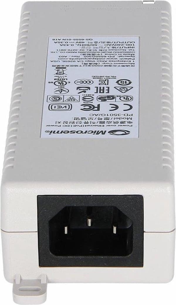 Microsemi PD-3501G/AC PoE sovitin ja injektori Gigabit Ethernet 48 V